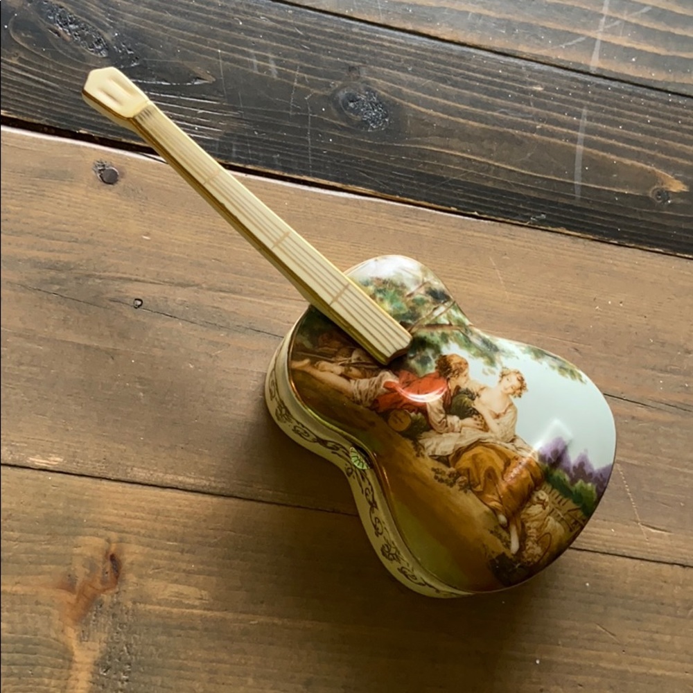 Porcelain Guitar Music Box